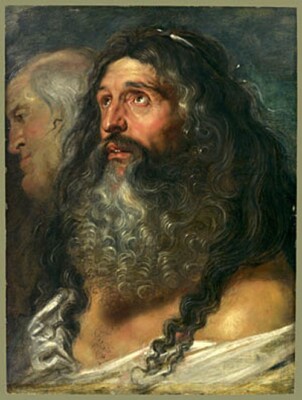 Oil painting Study-of-Two-Heads-Peter-Paul-Rubens-Oil-Painting Study-of-Two-Head