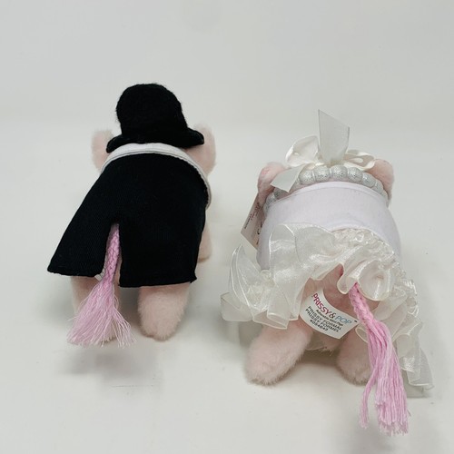 Pair GUND Prissy & Pop Mini Pigs Formal Plush Stuffed Wedding Bride Tux 6" NWT - Picture 7 of 11