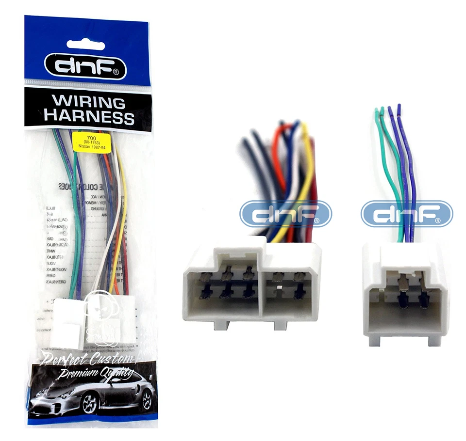 DNF Aftermarket Car Radio Wiring Harness for Select Nissan 1984-94 (70-1763)