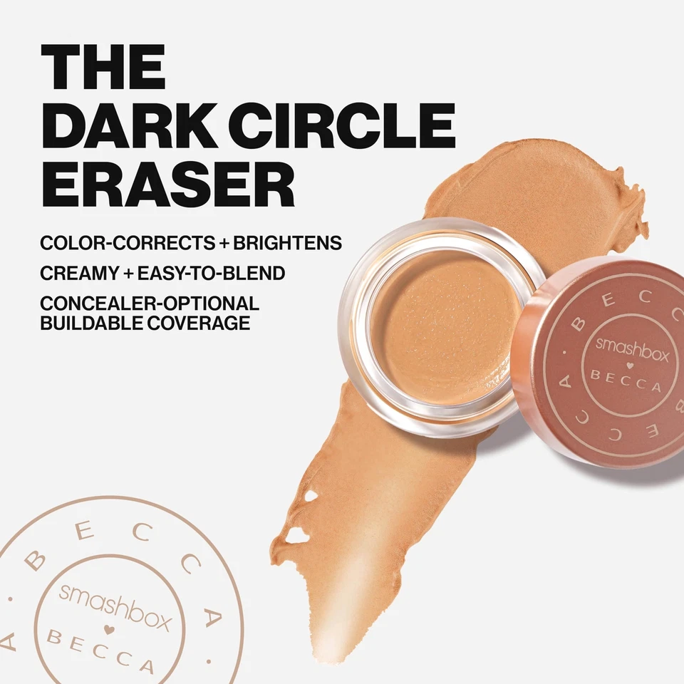 Smashbox X Becca Full Coverage Under Eye Brightening Cream Corrector Medium Dark - Image 3 of 4