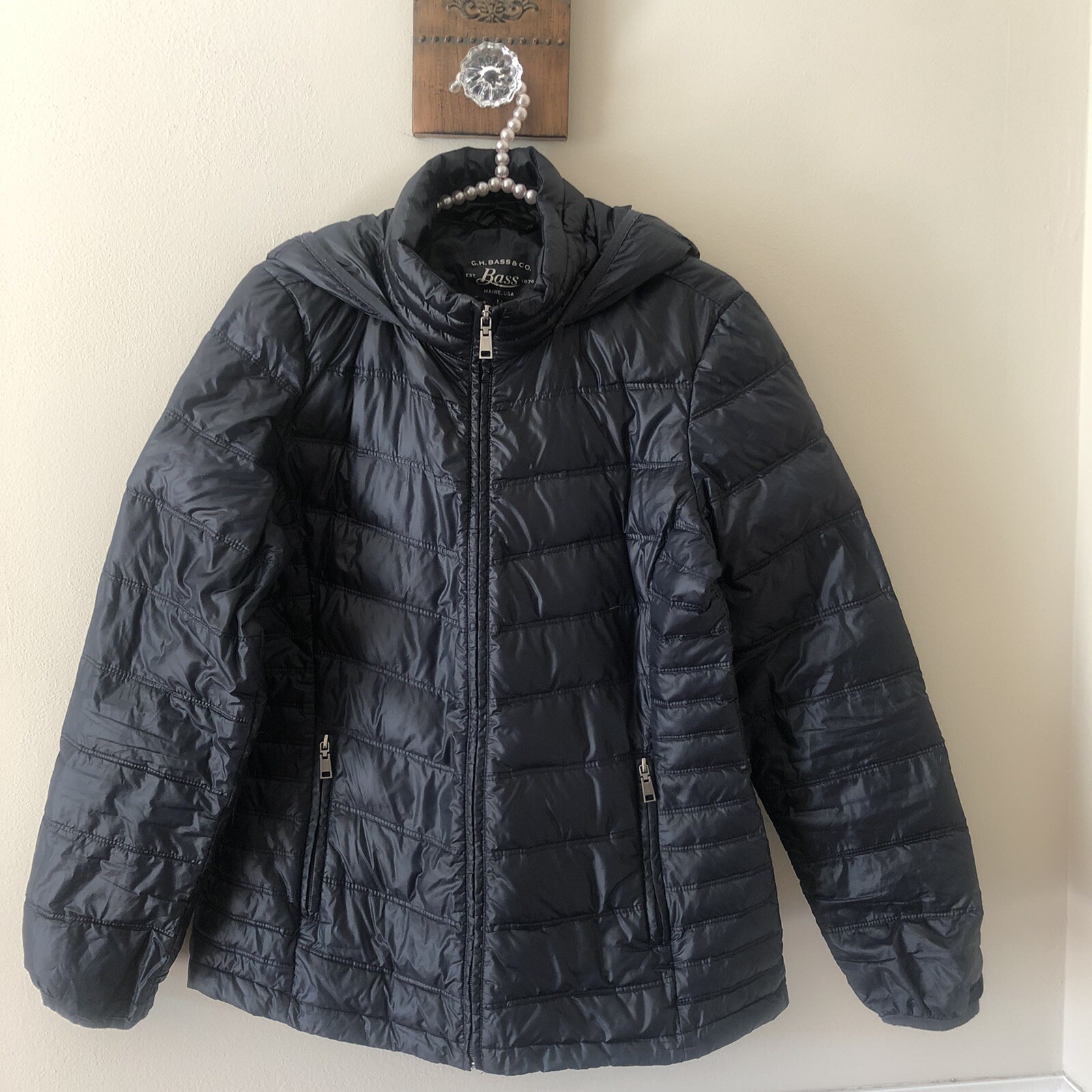 GH Bass Womens Down Quilted Puffer 