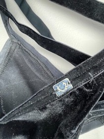 Skivvies For Love & Lemons Black Velvet Bralette size Large