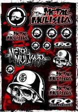 Factory Effex Sticker Kit 13 Inch x 20 Inch Metal Mulisha 1 Universal