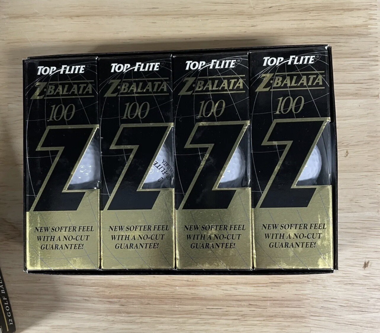 Vintage 1996 Top Flite Z Balata 100 Nocut 12 Golf Balls 4 Boxes of 3