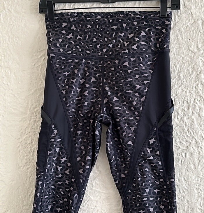Fabletics UltraCool Black Gray Leopard Pattern Me… - image 2