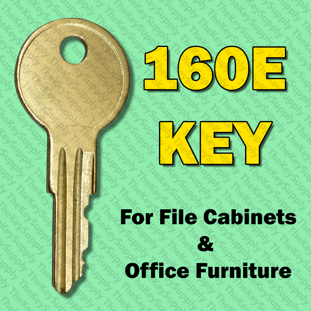 160E Key Replacement for Desk File Cabinets and Office Furniture-image