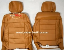 Leather Seat Covers for 2007-10 Jeep Wrangler 2 or 4 Door Autumn Black Stitching