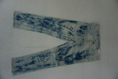 Seventy Three PEPE JEANS Tornado Stretch 3/4 Hose Capri W26 L26 acid blau NEU.