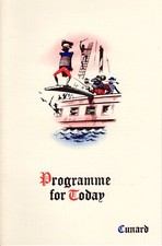 R. M. S Queen Elizabeth Program of Events Friday October 2, 1959 Cunard Lines