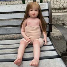 30" Reborn Baby with Hand-Rooted Hair Painted Kit DIY Part Handmade Gift