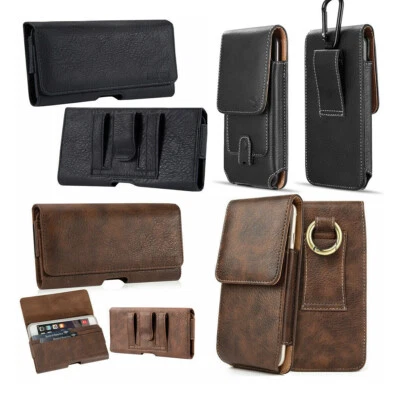 Handytasche Premium Leder Gürtelclip Schutzhüllen Für Samsung Galaxy S8 S9 Plus - Bild 1 von 4