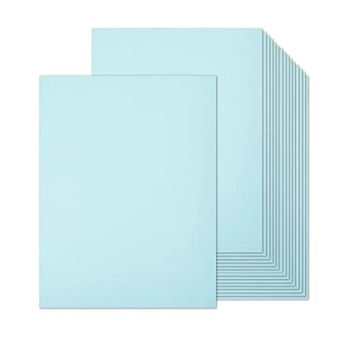 24 Sheets Light Blue Cardstock 8.5 x 11 Pastel Paper 80lb Card