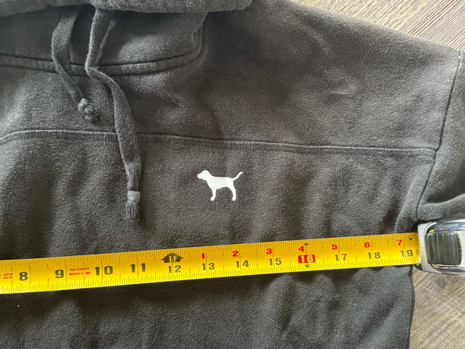 UNDERCOVER Felpa donna con cappuccio Victorias Secret Pinka cappuccio pullover nero XS TP