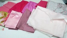 Assorted Fabrics Various Sizes and Content- Lot 1- Pinks