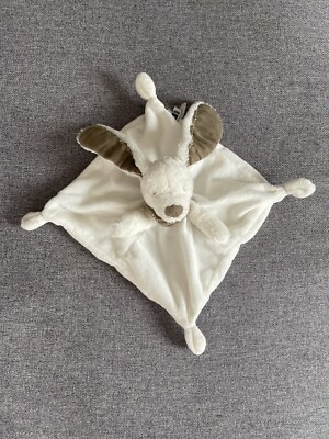 Tex doudou lapin beige blanc bandana