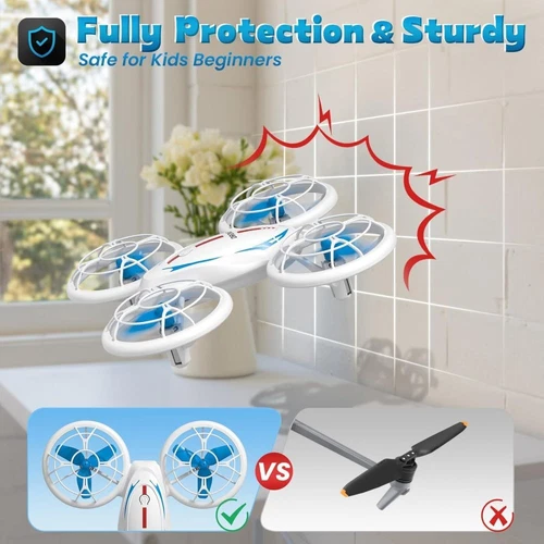 Mini Drohne für Kinder Helikopter ferngesteuert LED Licht RC UFO Quadrocopter DE - Bild 14 von 24