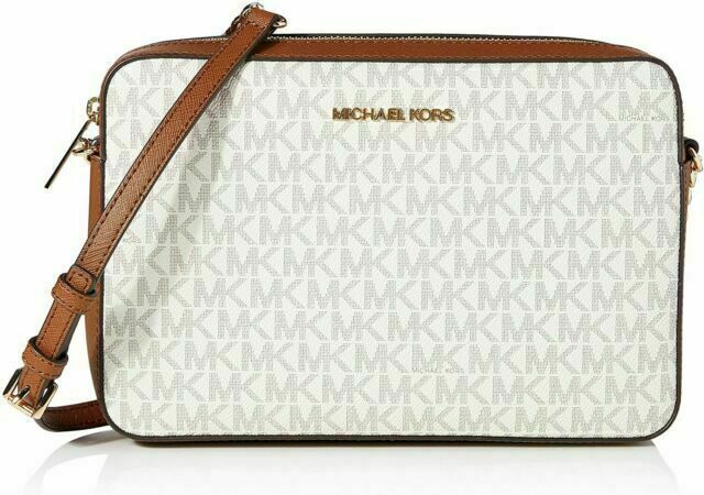 NWT Michael Kors Jet Set Large Crossbody Purse - Vanilla NEW AUTHENTIC