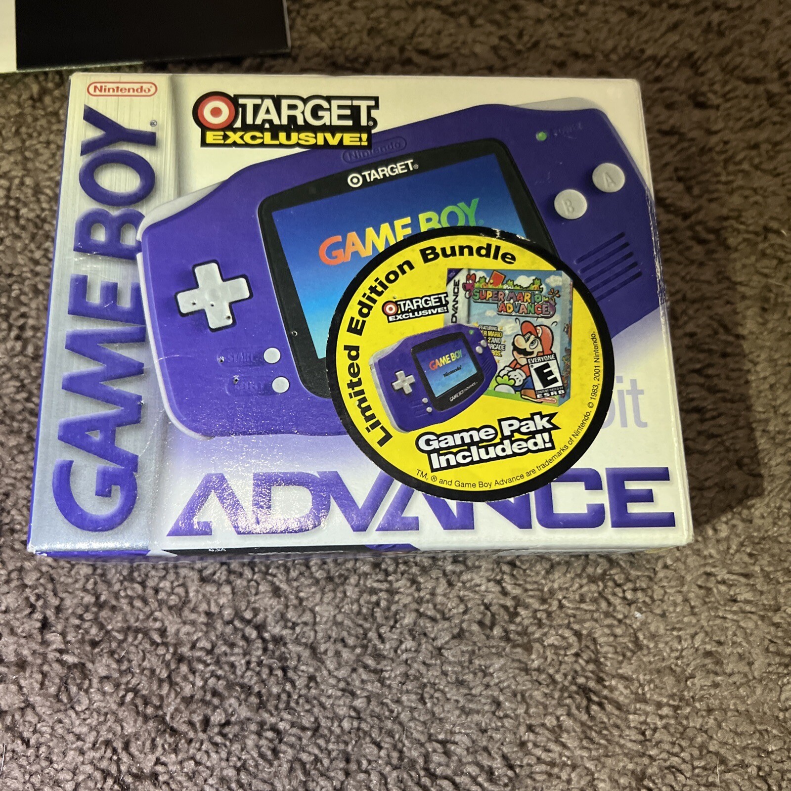 Target GBA Nintendo Game Boy Advance Console CIB Exclusive w/ Mario Advance