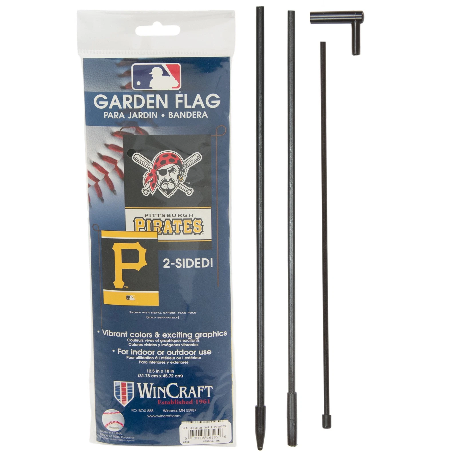 Pittsburgh Baseball Garden Style Double Sided Flag
