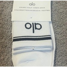 ALO Yoga Black and White Half-Crew Socks Unisex 2 Pair Size S