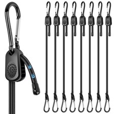 Adjustable Bungee Cords with Hooks 48 Inch, 8 PCS Adjust from 7" to 48" Bunge...
