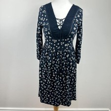 Monsoon long sleeve dress women’s size 8 navy