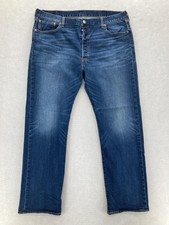 Vintage Levis 501 Jeans Mens 40x32 Blue Denim Button Fly Straight Stretch Y2K