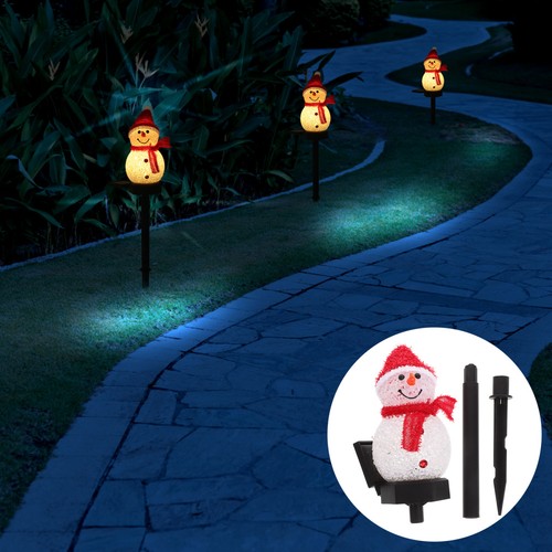 LED Snowman Light Landscape Lighting Solar Garden Lights for outside - Picture 9 of 12