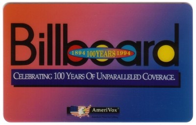 AmeriVox Billboard Musikmagazin 100 Jahre Telefonkarte Sammelkarte