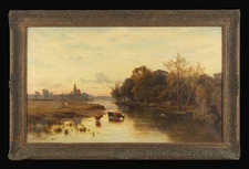 Alfred De Breanski, Sr. (1852 - 1928), "Morning Sun", Oil on Canvas, 24 X 40