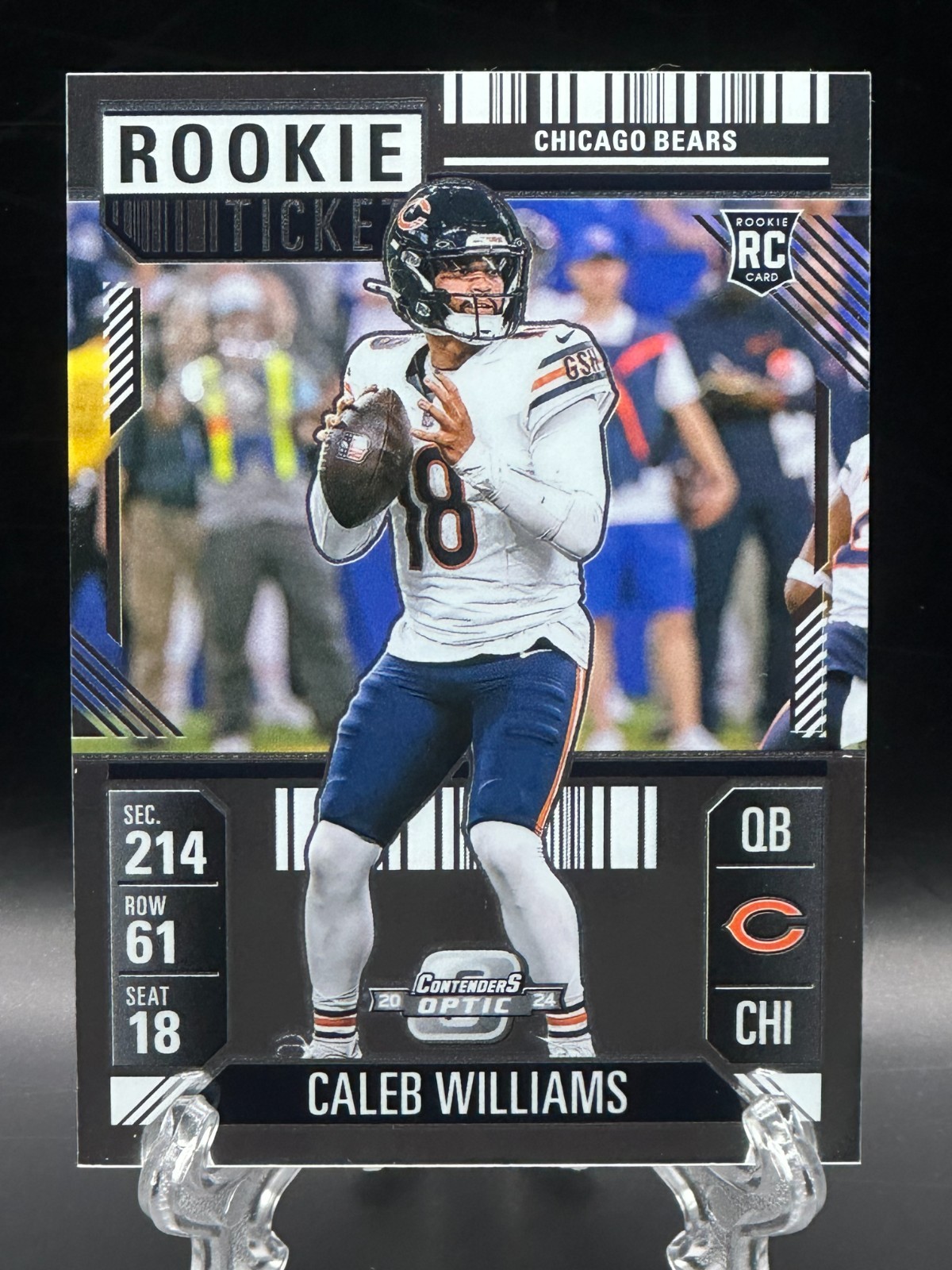 Caleb Williams 2024 Panini Contenders Optic Rookie Ticket #68 RC Bears