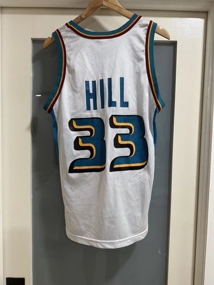 Camiseta deportiva grande vintage Grant Hill #33 Detroit Pistons campeón de la NBA Youth Kids Foto 2 de 4