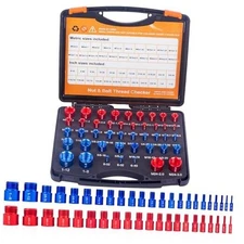 Nut and Bolt Thread Checker - Practical Nut and 44 Gauges - 23 Inch & 21 Metric