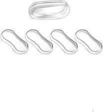5 Pieces Toilet Seat Bumpers, Universal Buffer Lid Rubber Black