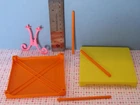 vtg Barbie Doll Dream dollhouse Town House FURNITURE replacement legs TABLE tops
