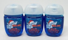 3 NEW BATH  BODY WORKS SANTA JAWS POCKETBAC ANTI BACTERIAL HAND GEL SANITIZER