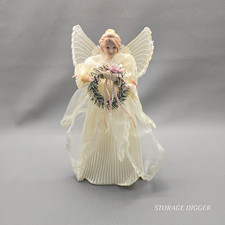 Vintage Mangelsen Makin's Porcelain Angel Doll 12" Christmas Tree Topper