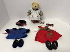 Muffy Vanderbear Cherry Pie Grand Tour Tartan Plaid Bear  Outfit Lot EUC