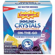 56 Cnt / Emergen-C Crystals On-the-Go BERRY LEMONADE Immune Support w/Vitamin C