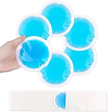 Hands-Free Cold Compress - 6 Round Ice Packs for Toothaches & Surgery Relief