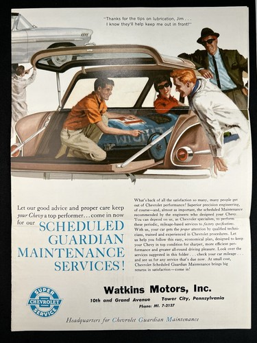 1959 Watkins Motors Chevrolet - Tower City PA - Soap Box Derby - Vtg Ad Brochure
