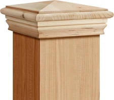 8 Pcs 4 X 4 Wood Newel Post Cap Fence Post Cap for Fence Topper Top Resistant De