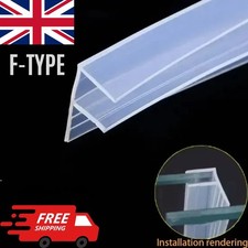 F Shape 2m Bath Screen Shower Door Seal Strip For Glass 6mm Thickness Seal Gap