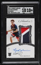 2020 Flawless Collegiate Vertical 13/20 Nico Mannion SGC 10 GEM Patch Auto 0n64