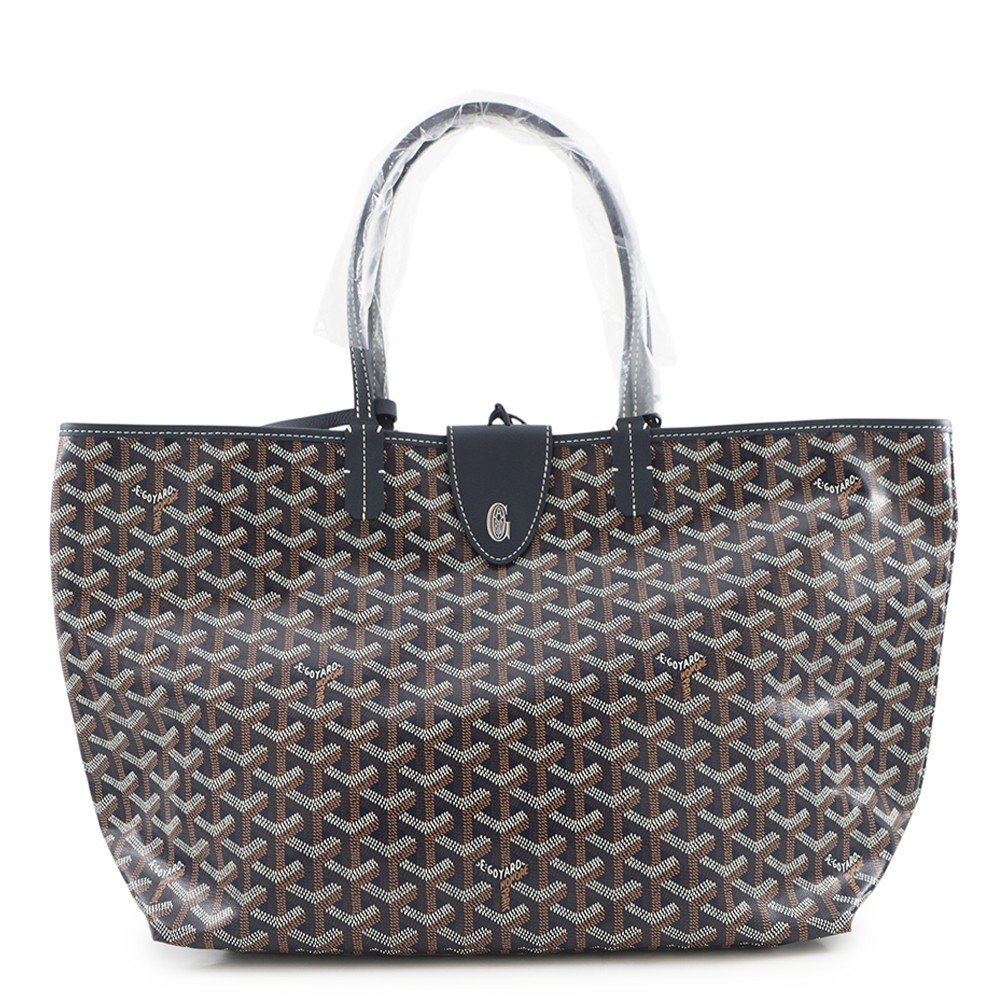 GOYARD Saint Louis with clip Size PM PVC/Leather Navy Blue STLCROPMLTY12CL12P