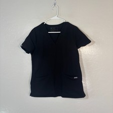 Figs Women's Sz S Casma Technical Collection Black Scrub Top FW1100