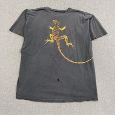 Vintage Marlboro Unlimited Lizard T-Shirt Mens Large Black Thrashed Distressed