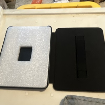 Black Folding Folio Tablet Case Synthetic Leather with Integrated Stand
