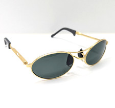 Vintage Style Gold Tone High Quality Oval Sunglasses