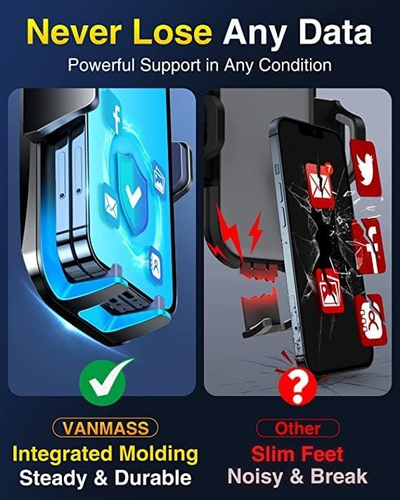 VANMASS Best 2025 Upgraded Car Phone Holder【Rotate Lock & Super Black - 第 2/8 張圖片